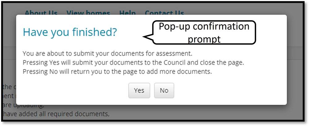 Confirmation prompt